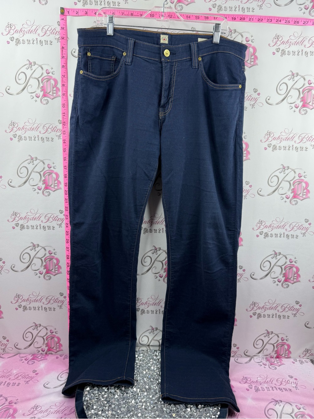 Agave denim pants classic the standard fit Dark Navy straight leg Jeans
